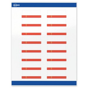 Avery Labels, 1" x 2-5/8", Gold-Red Gift, Glossy, 160ct - 1 of 4