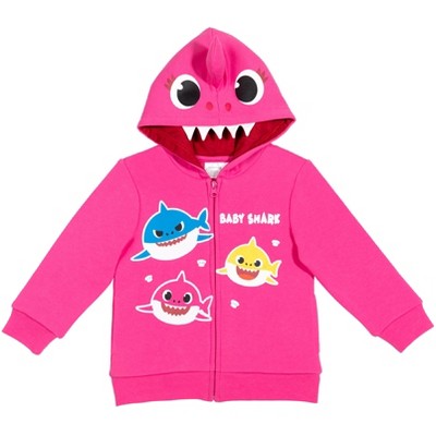 Pinkfong Baby Shark Little Boy Girl Kids Zip Up Cosplay Hoodie 7 8 Target