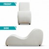 Mjkone Velvet Yoga Chaise Lounges, Modern Curved Yoga Chairs for Adults, Small Chaise Lounges Chair for Stretching, Relaxation, Exercise - 4 of 4