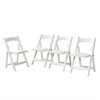 Upholstered Folding Chair Set of 4, Folding Dining Chair with Padded Seat, Portable Wood Accent Chairs for Dining Room Restaurant Office Events - 2 of 4