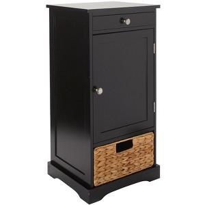 The Lakeside Collection One-Door Cabinets with Drawer - Black - 1 of 1