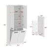 Famapy Modern White Bathroom Storage Unit with Lower - level Laundry Hamper - 3 of 4
