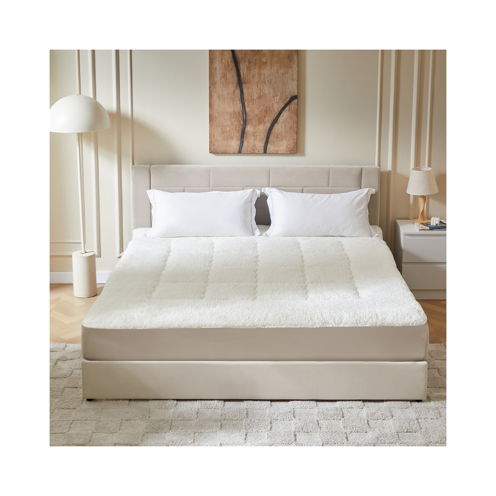 PINMOCO Queen Reversible Mattress Topper