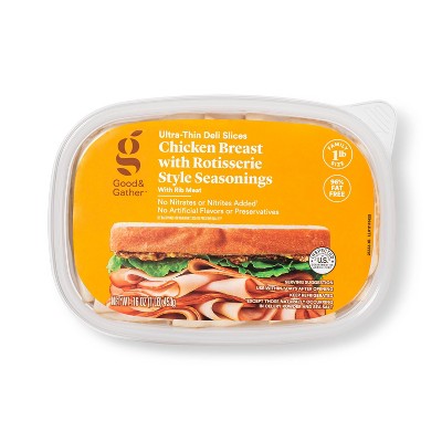 Rotisserie Seasoned Chicken Breast Ultra-Thin Deli Slices - 16oz - Good &#38; Gather&#8482;