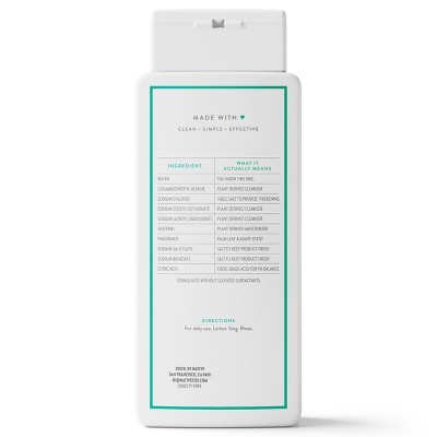 Native Body Wash for Men & Women - Sulfate Free - Palm Leaf & Agave - 18 fl oz