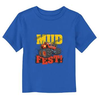 Blaze and the Monster Machines Mud Fest  T-Shirt - Royal Blue - 4T