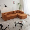 105.5" Polyester Modular L-Shaped Sectional Floor Sofa with Deep Tufted Seat and Chaise for Living Room, No Assembly Required - 2 of 4