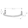ALFI Isabella Collection Polished Chrome Small U-Shaped Front Towl Bar for use with LU004-C - 2 of 2