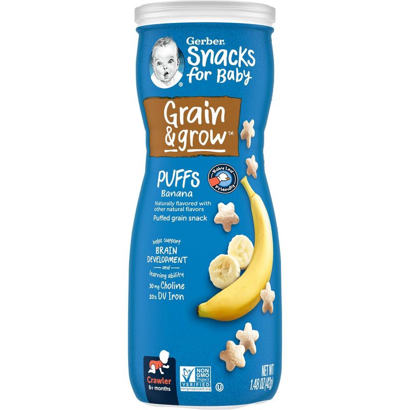 Gerber Puffs Banana Cereal Baby Snacks - 1.48oz, 6 of 11
