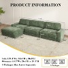 Dyonery 119" L Shaped Couch Modular Sectional Sleeper Sofa, CHENILLE Fabric with Deep Seat, Tool-Free Assembly - 3 of 4