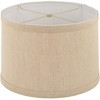 Springcrest Set of 2 Drum Lamp Shades Taupe Medium 15" Top x 16" Bottom x 11" High Spider with Replacement Harp and Finial Fitting - 4 of 4