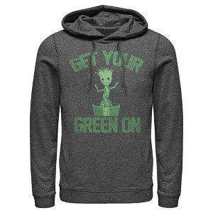 Men's Marvel St. Patrick's Day Get Your Groot On Pull Over Hoodie - 1 of 3