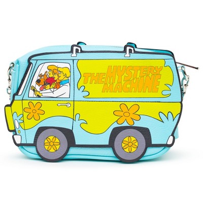 Scooby Doo Bag, Crossbody, Scooby Doo and Friends in Mystery Machine, Blue, Vegan Leather