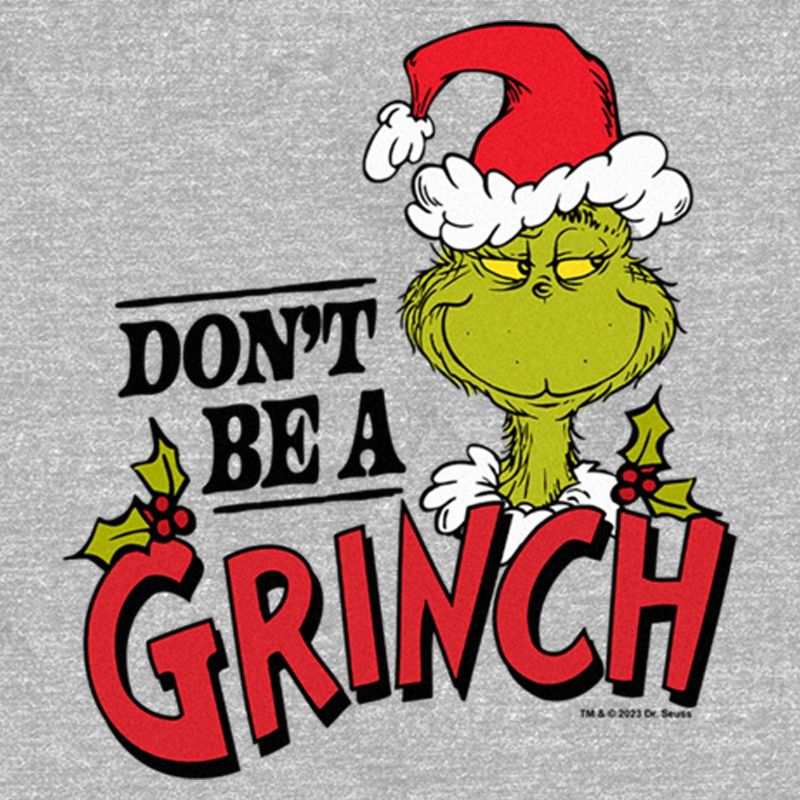 Girl's Dr. Seuss Christmas Don't Be a Grinch T-Shirt, 2 of 6