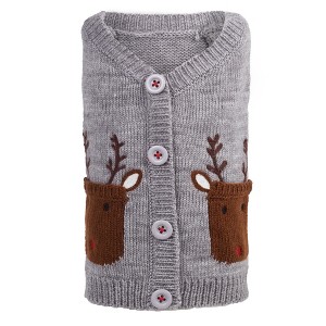 The Worthy Dog Reindeer Pullover Cardigan Sweater - 1 of 1