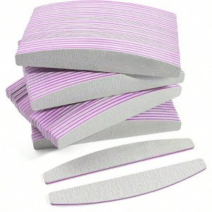100 PCS Professional Nail Files, Double Sided Emery Board 100/180 Grit for Home Salon Use - 1 of 4