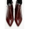 Gael - Burgundy Patent Leather Block Heel Boot (Women) burgundy patent 9 Forever & Always Shoes US - 3 of 4
