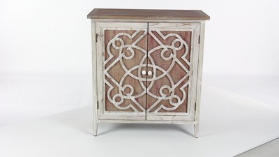 Wood Cabinet with Seagrass Drawers Brown - Olivia & May