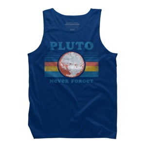 Men's Design By Humans Pluto Never Forget By Tingsy Tank Top - 1 of 3