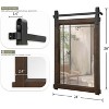 Barn Door Vanity Mirror with Solid Wood Frame for Farmhouse Bathroom and Living Room Decor - 2 of 4