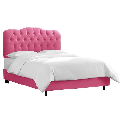 California King Seville Microsuede Upholstered Bed Premier Hot Pink - Skyline Furniture