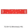 Unique Bargains Christmas Table Runner White Merry Christmas Sign Linen Red White 72"x13" 1 Pc - 3 of 4