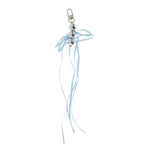 Unique Bargains Beads Ribbon Bow Handbag Charms Keychains 1 Pc - 1 of 4