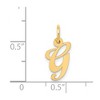 Black Bow Jewelry 14k Yellow Gold Ella Collection Small Fancy Script Initial Pendant A-W - 4 of 4