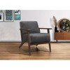 Velvet Upholstered Accent Chair with Solid Wood Frame and Cushioned Seat and Back for Living Room - 4 of 4