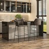 LeisureMod Axis Modern Bar Stool – Upholstered Bar Height Chairs with Footrest and Stainless Steel Base for Kitchen Island, Pub, or Home Bar Set of 2 - 3 of 4
