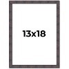 PosterPalooza | Slim Profile Brown Picture Frame - UV Acrylic, Foam Board Backing, Hanging Hardware - 2 of 4