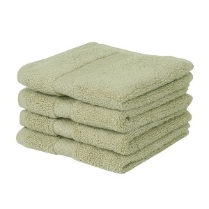 Splash Ultra-Soft Zero Twist 100% Ring Spun Cotton Face Washcloth Set – Reversible, 550 GSM, Soft, Highly Absorbent Towels for Bathroom - 12" x 12" - 1 of 4