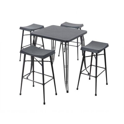 5pc Gilbert Pub Dining Set Gray - Boraam