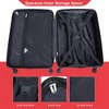 Vynxaria 4-Piece Red ABS Lightweight Luggage Set 16/20/24/28" with Rotating Wheels TSA Lock - 4 of 4