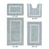Hotel Bath Rug 100% Premium Cotton Tufted Weave Two Tone Reversible 4 Piece Bathroom Rug Set, Super Soft & Water Absorbent, Machine Washable Bathmat - 2 of 4