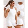 Allegra K Women's Halloween's Sleeveless Short Slim Fit High Neck Workout Body Shapers - 3 of 4