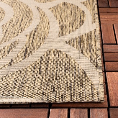 Blue Square Easy-Care Synthetic Indoor/Outdoor Area Rug