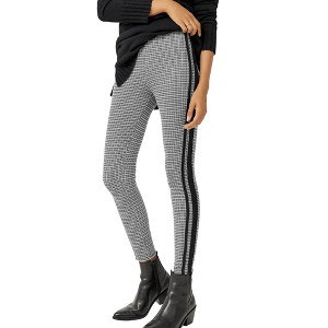 ellos Plus Size Side-Stripe Plaid Ponte Leggings - 1 of 2
