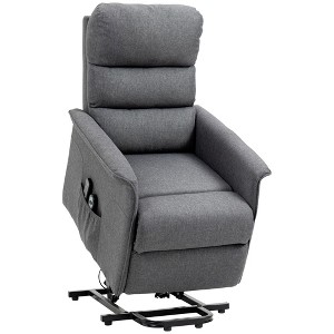 HOMCOM Electric Lift Recliner Massage Chair Vibration, Living Room Office Furniture - 1 of 4