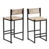 KTMBDW Set of 2 Bar Stools, Tall Bar Stool with Backrest and Footrest, Tall Bar Chairs, Counter Height Bar Stool for Dining Room, Kitchen - 4 of 4