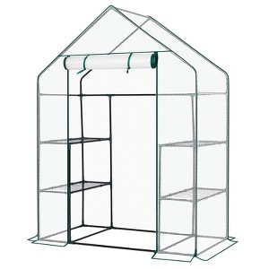 Karl Home | 56 in. W x 29 in. D x 77 in. H PE-Covered Portable Greenhouse - 1 of 4