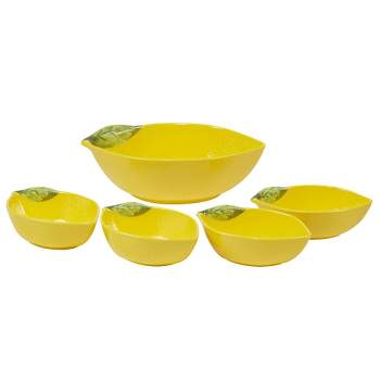 5pc 3D Lemon Serving Bowl Set - Certified International
