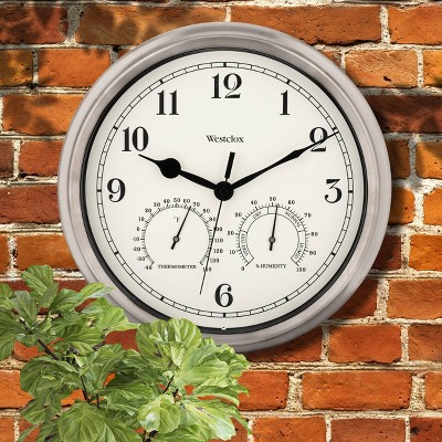 Oversized Silver Metal Round Wall Clock with Glass Face
