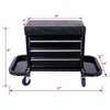 3-Drawer Rolling Tool Chest Seat, Rolling Mechanic Seat with Tool Trays, Rolling Garage Seat with Wheels, Rolling Tool Chest Can Hold Up to 350 Lbs - 2 of 4