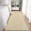 Modern Plaid Area Rug Washable Rug Contemporary Non Slip Rugs for Indoor - 3 of 4
