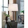 Signature Design by Ashley Wilmburgh Casual 25.75" Glass Table Lamp with USB-C Charging Port, Set of 2, Clear & Bronze Finish - 2 of 4