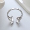 Window Pattern Adjustable Ring for Women Cz Gold Plated Ginger Lyne Collection - 3 of 4