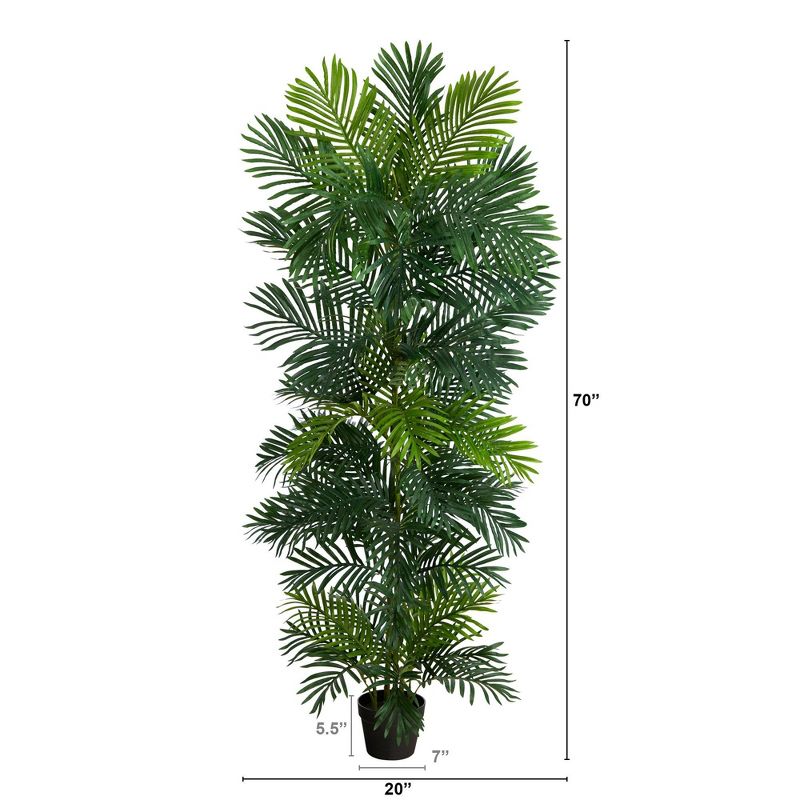 Nearly Natural 70-in Areca Artificial Palm Tree UV Resistant (Indoor/Outdoor), 2 of 5