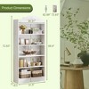 Kumasinova Modern 72 Inch Book Shelf Wall Corner Etagere Bookcase Freestanding for Living Room,Bedroom,Office,White - 3 of 4