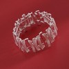 SOHI Women's Metallic Silver Metallic Chunky Bracelet - 2 of 4
